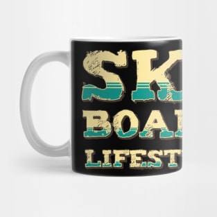 SK8 Board Lifestyle Extreme Skateboard Sports Vintage Retro Style Mug